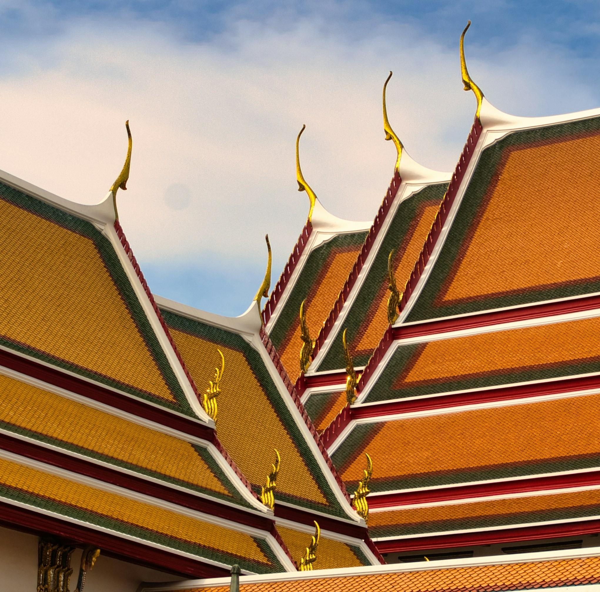 Photo of a temple roof